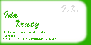 ida kruty business card